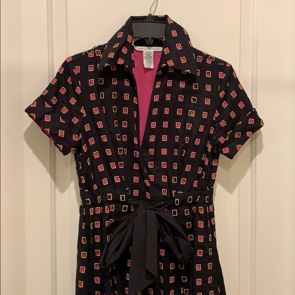 Diane van Furstenberg Dress black and pink size 6 - Picture 4 of 5